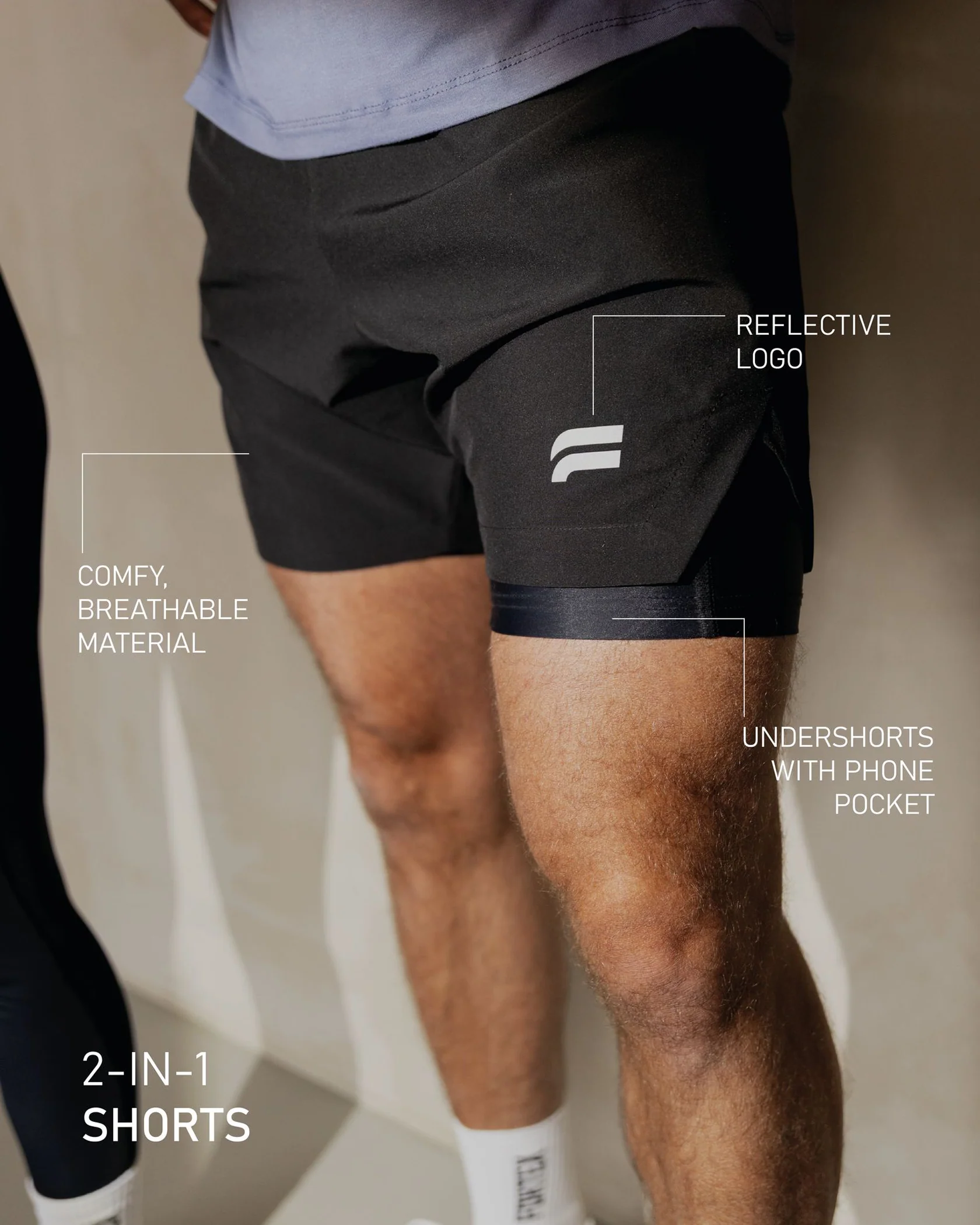 Active 2-in-1 Shorts - White - Image 7