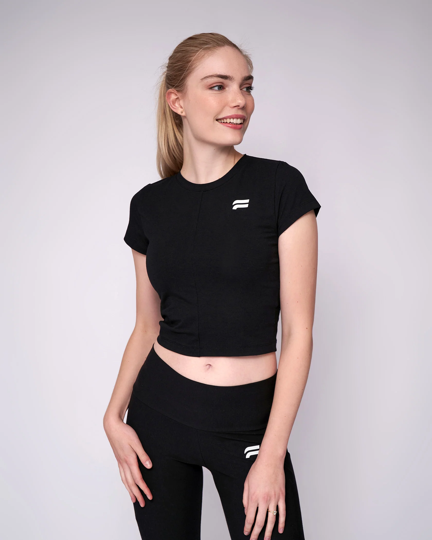 Essential Crop Top - Black - Image 3