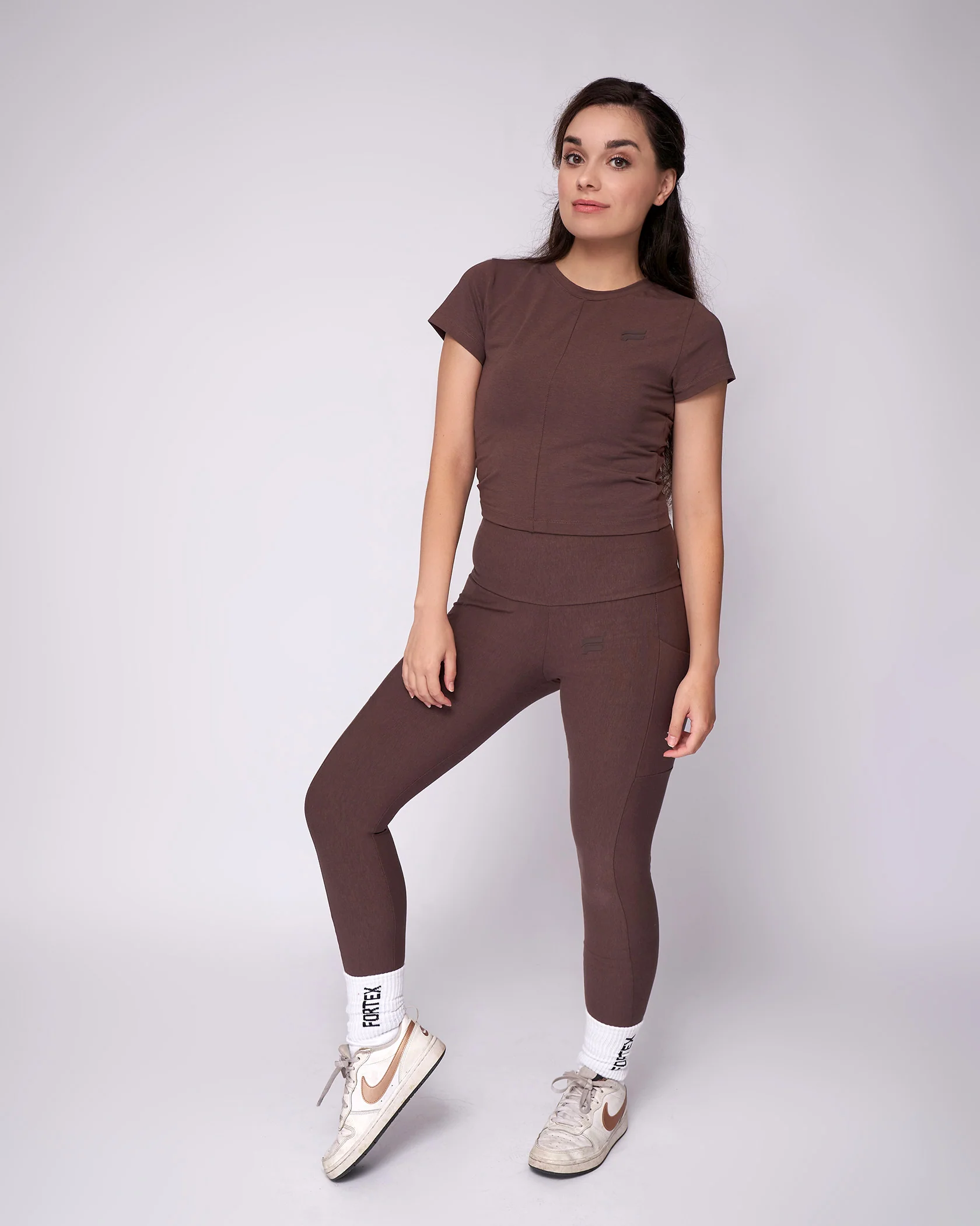 Essential Crop Top - Chocolate - Image 3