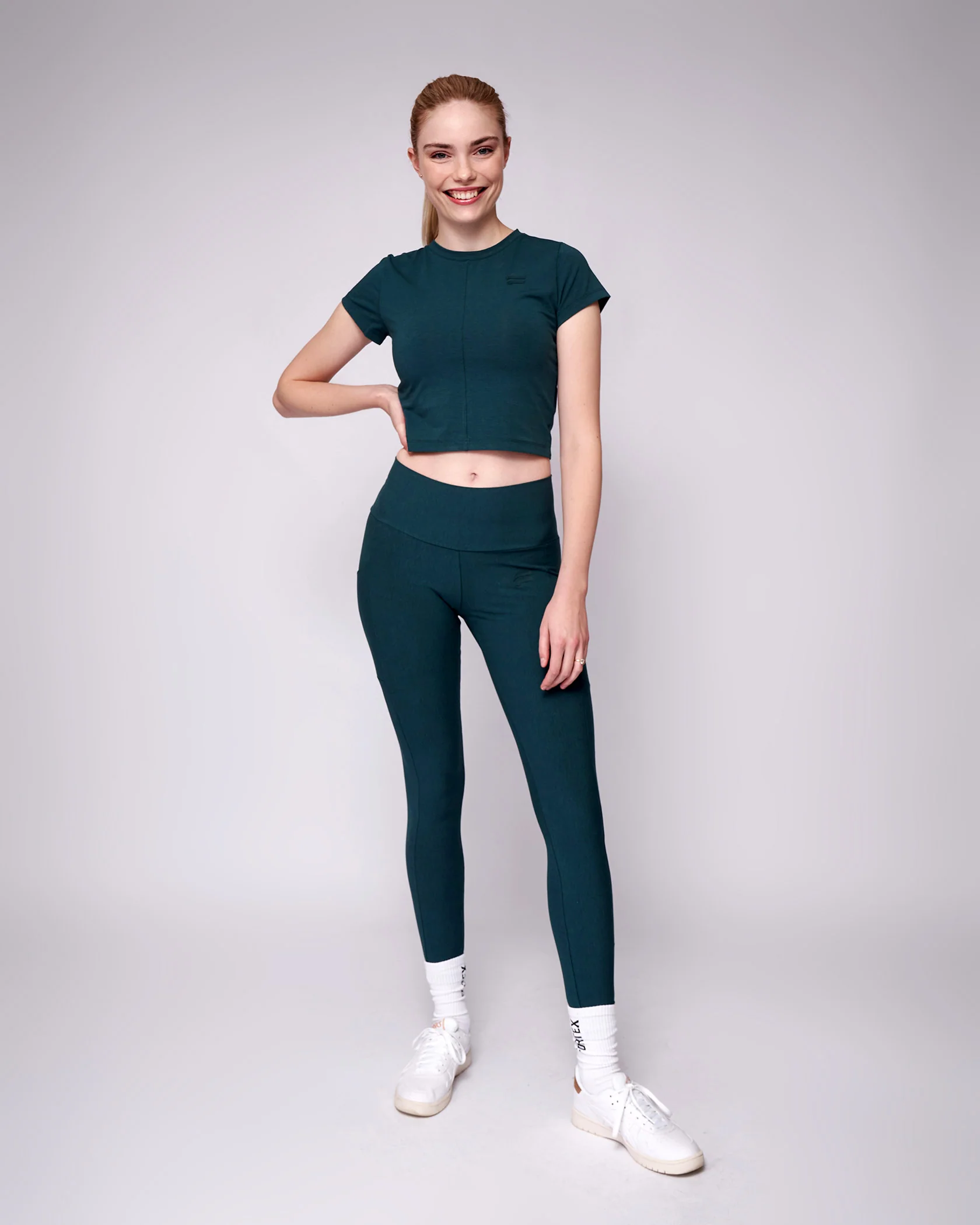 Essential Crop Top - Emerald - Image 4