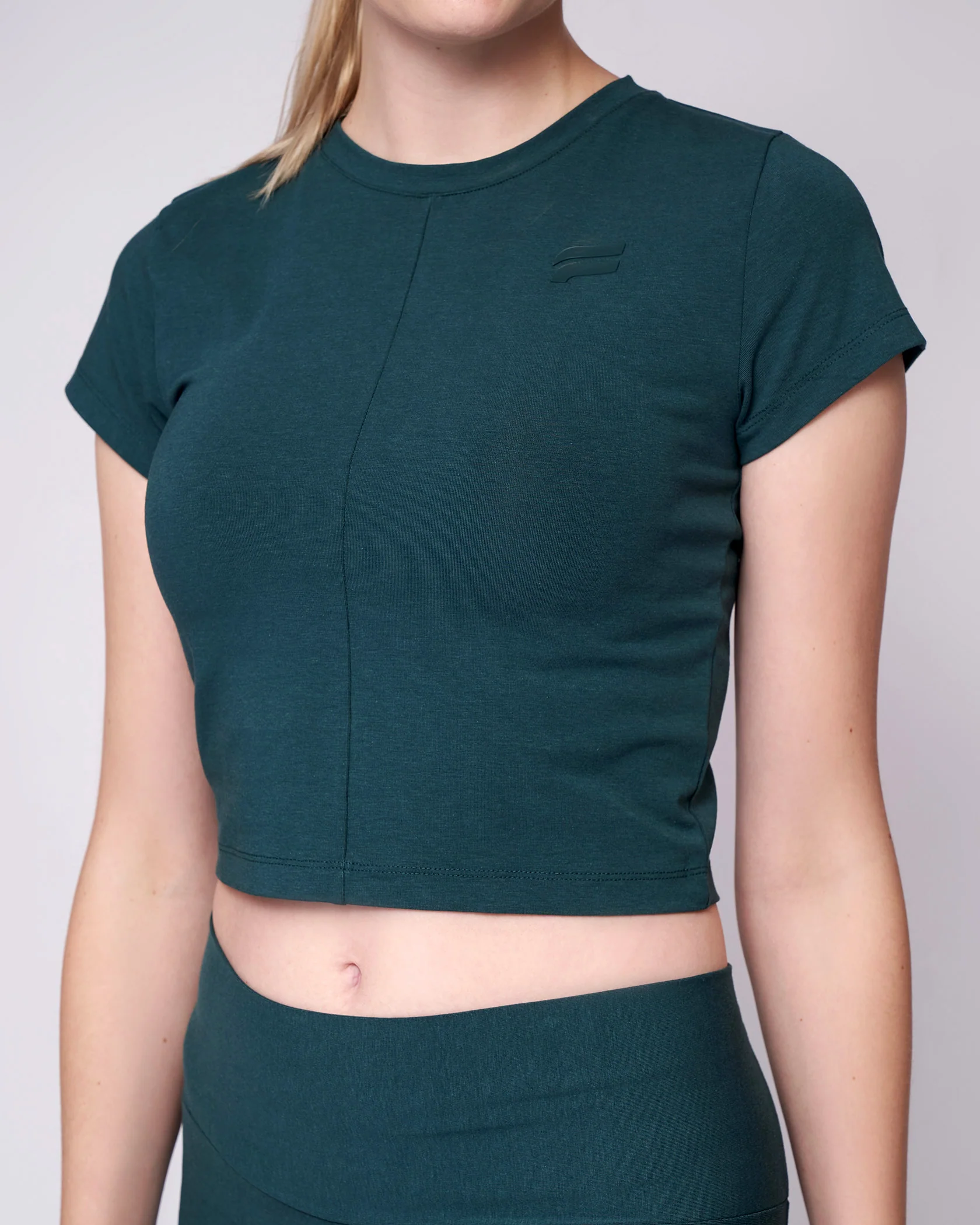 Essential Crop Top - Emerald - Image 5