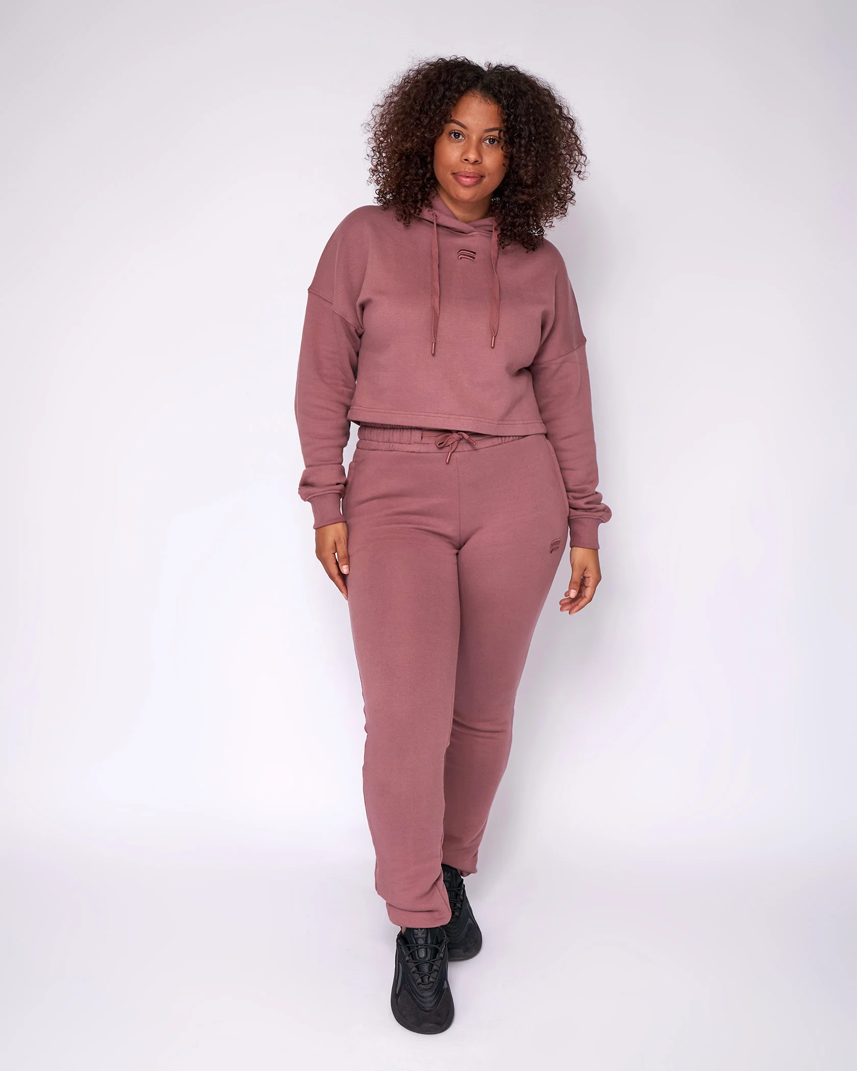 Essential Cropped Hoodie - Rose Taupe - Image 3