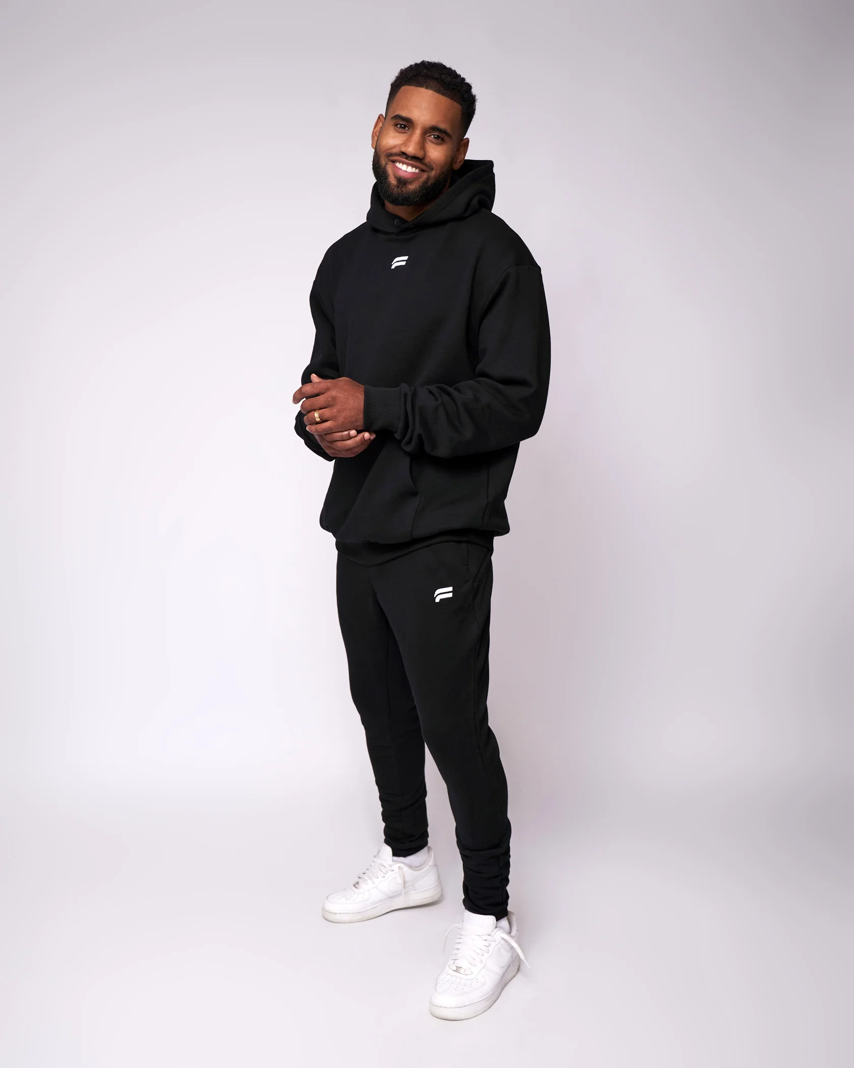 Essential Oversized Hoodie - Black - Image 3