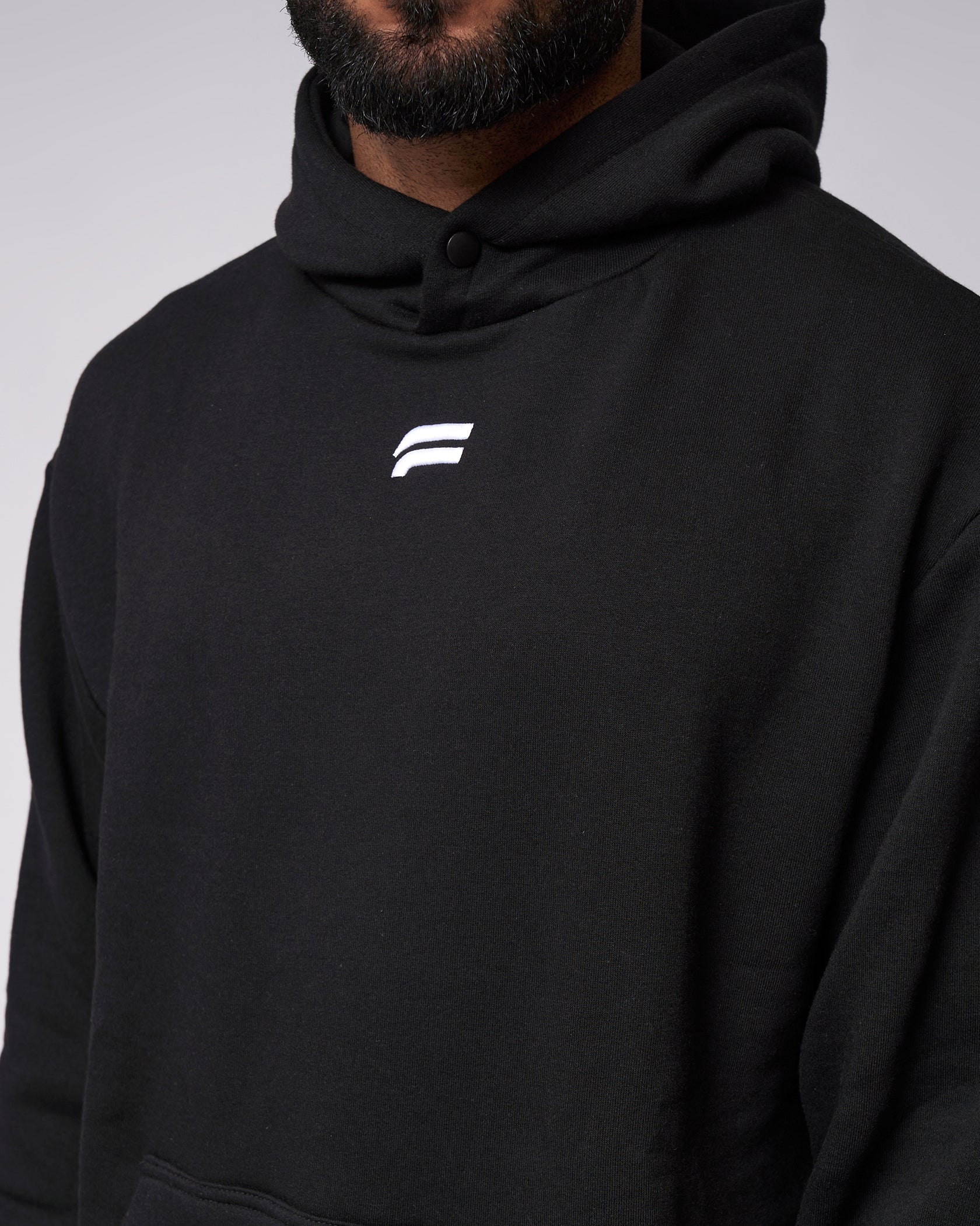 Essential Oversized Hoodie - Black - Image 4
