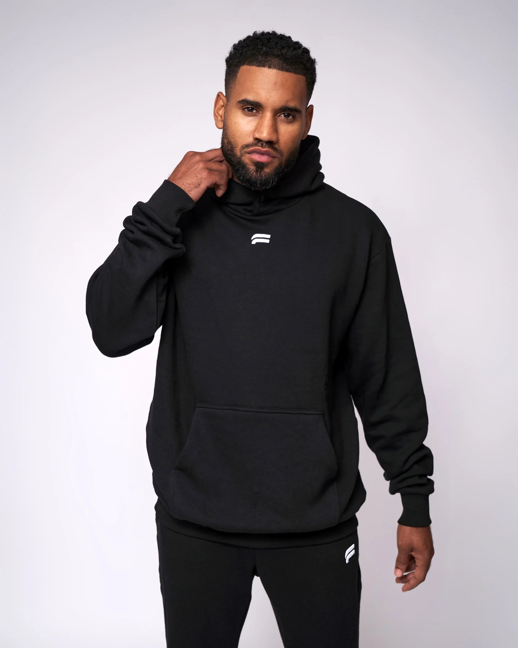 Essential Oversized Hoodie - Black - Image 6
