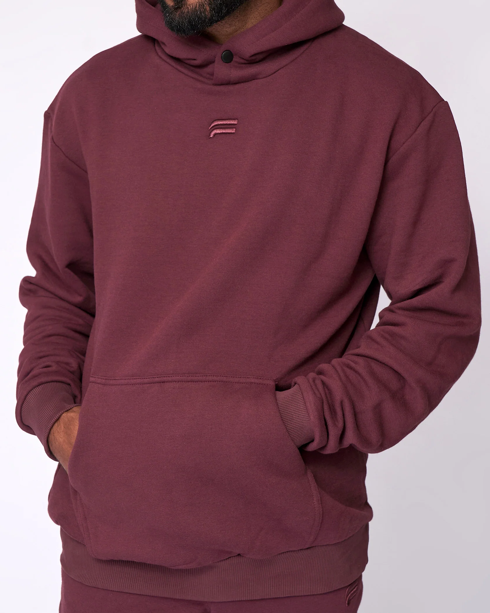 Essential Oversized Hoodie - Old Mauve - Image 4