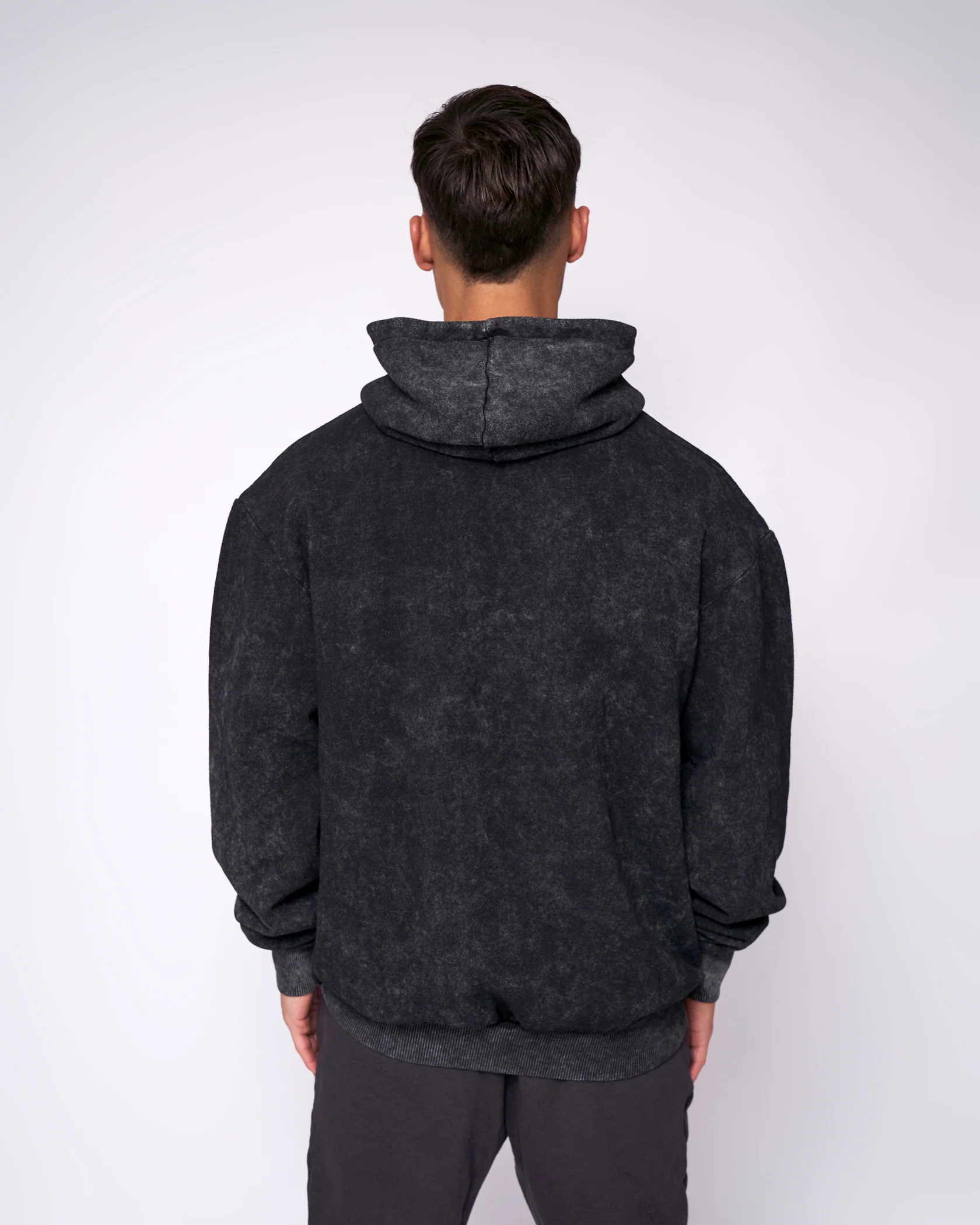 Essential Oversized Hoodie - Washed Grey - Image 3