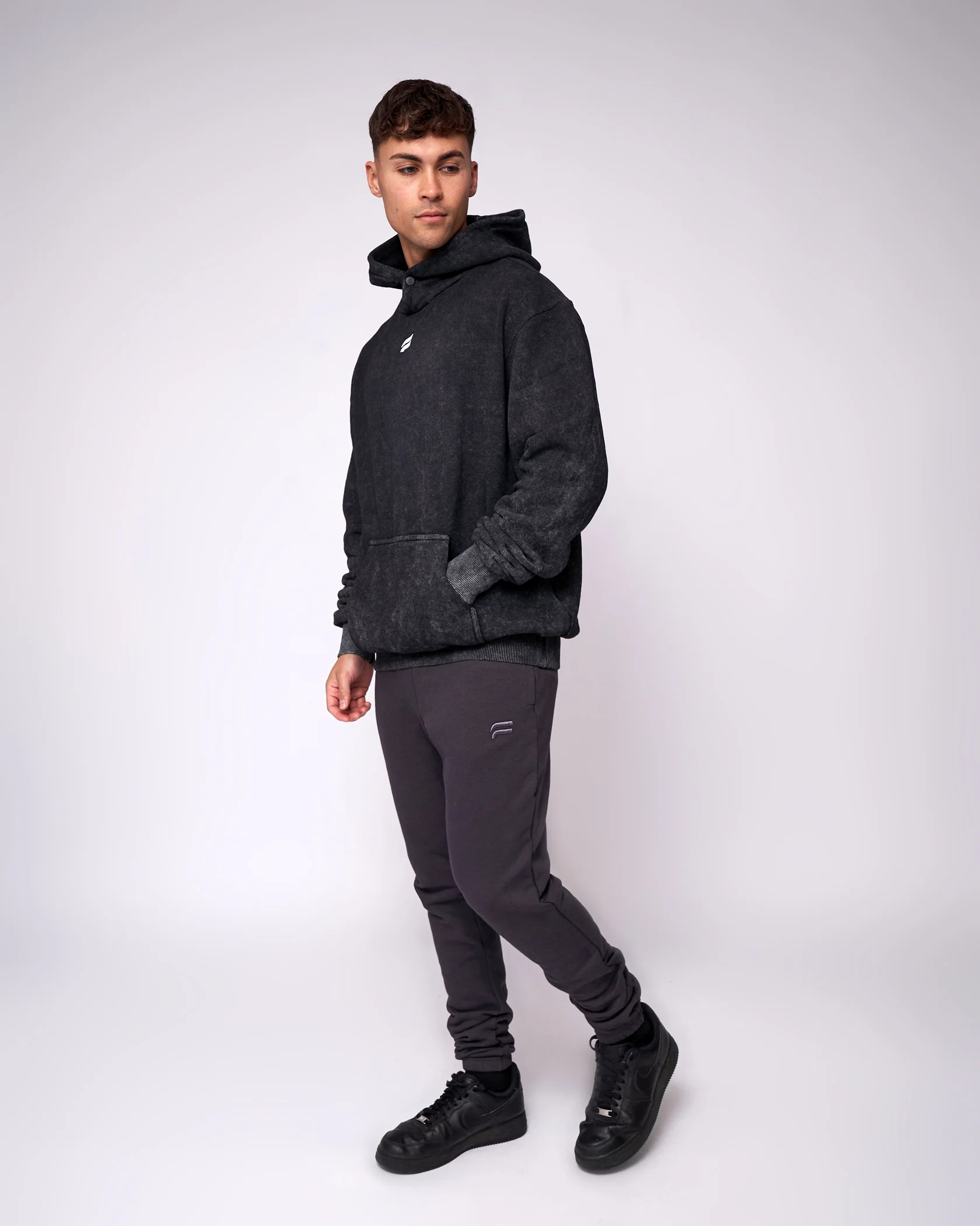 Essential Oversized Hoodie - Washed Grey - Image 4