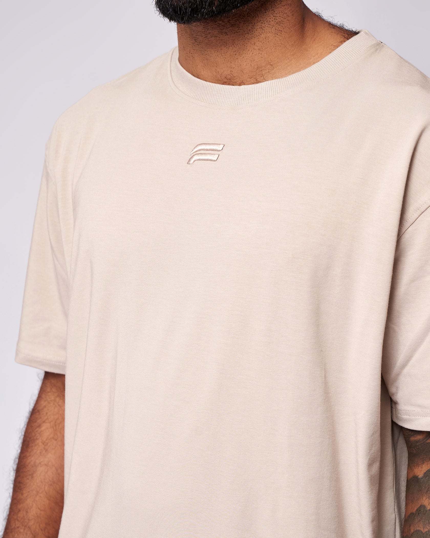 Essential Oversized T-Shirt - Sand - Image 4