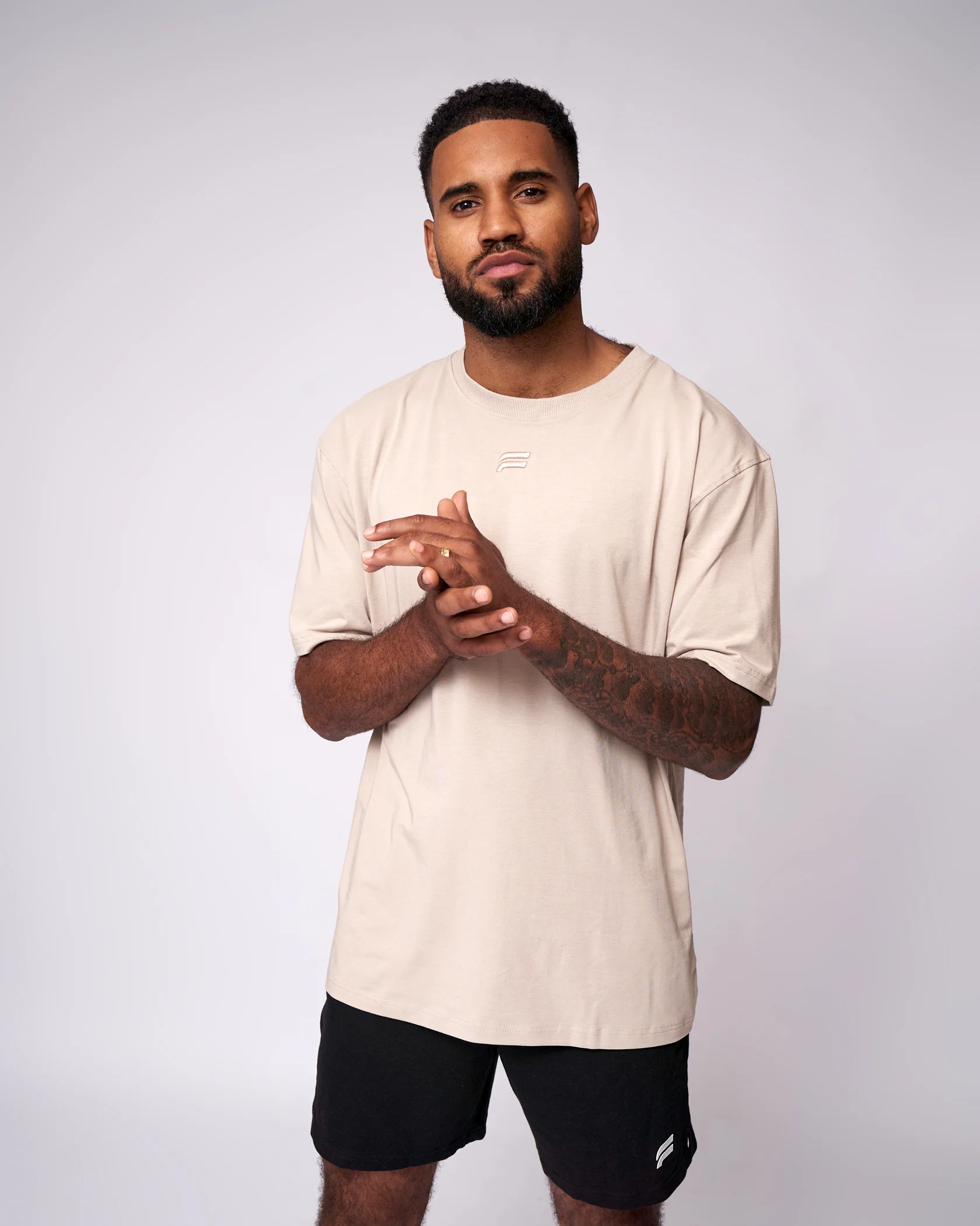 Essential Oversized T-Shirt - Sand - Image 5